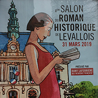 Affiche du Salon du roman historique de Levallois, Paris, mars 2019