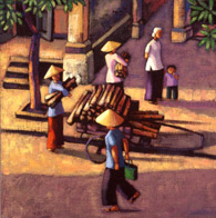 Marchandes de bois à Hôi An