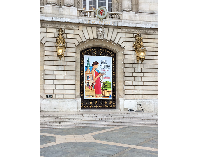Affiche du Salon du roman historique de Levallois, Paris, mars 2019
