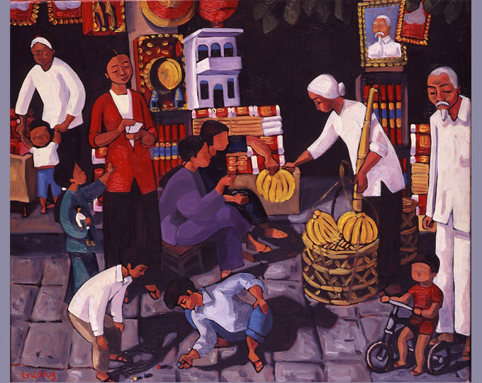 Marchande de banane, rue Hang Ma, Hanoi