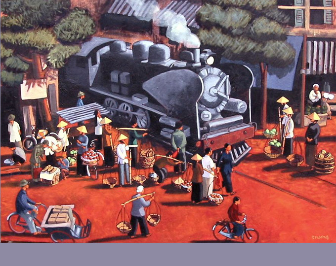 La locomotive, rue Lê Duân