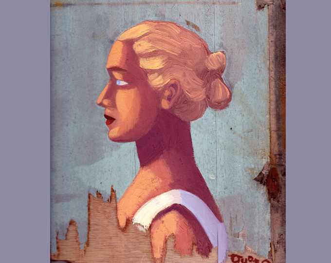 Blonde de profil